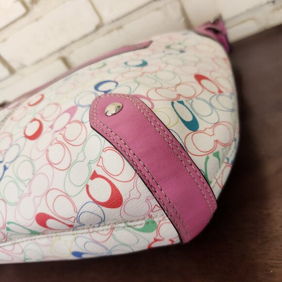 Nwot Coach Heritage Chelsea Signature Multi-Colored Shoulder Bag - Picture 12 of 16